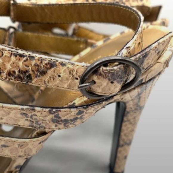 Authentic Bottega Veneta Python Snakeskin Cage Shoes. Elastic - Picture 8 of 10